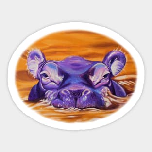 Hippo Sticker